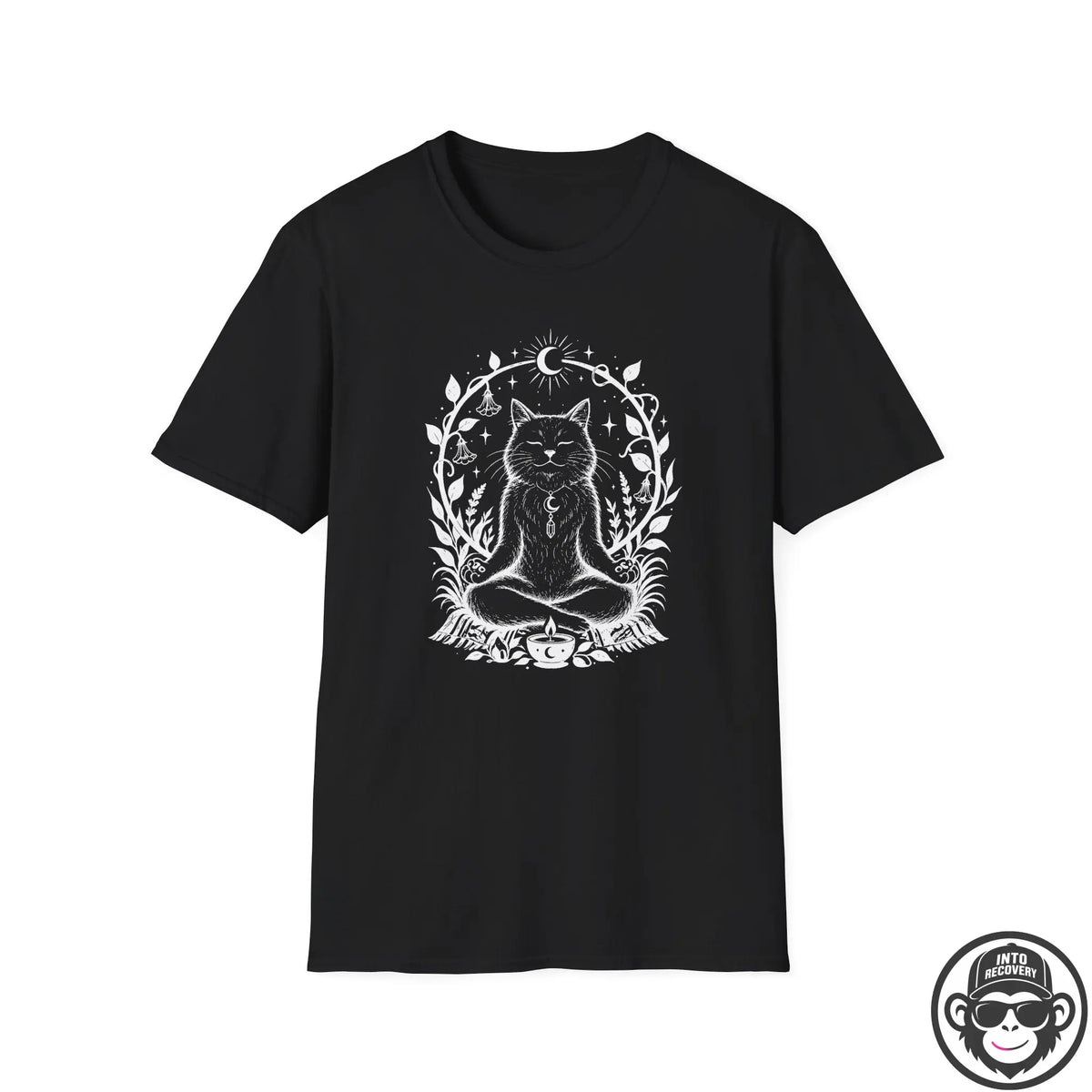 Mediative Cat - Premium Cotton T-Shirt Into Recovery