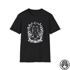 Mediative Cat - Premium Cotton T-Shirt Into Recovery