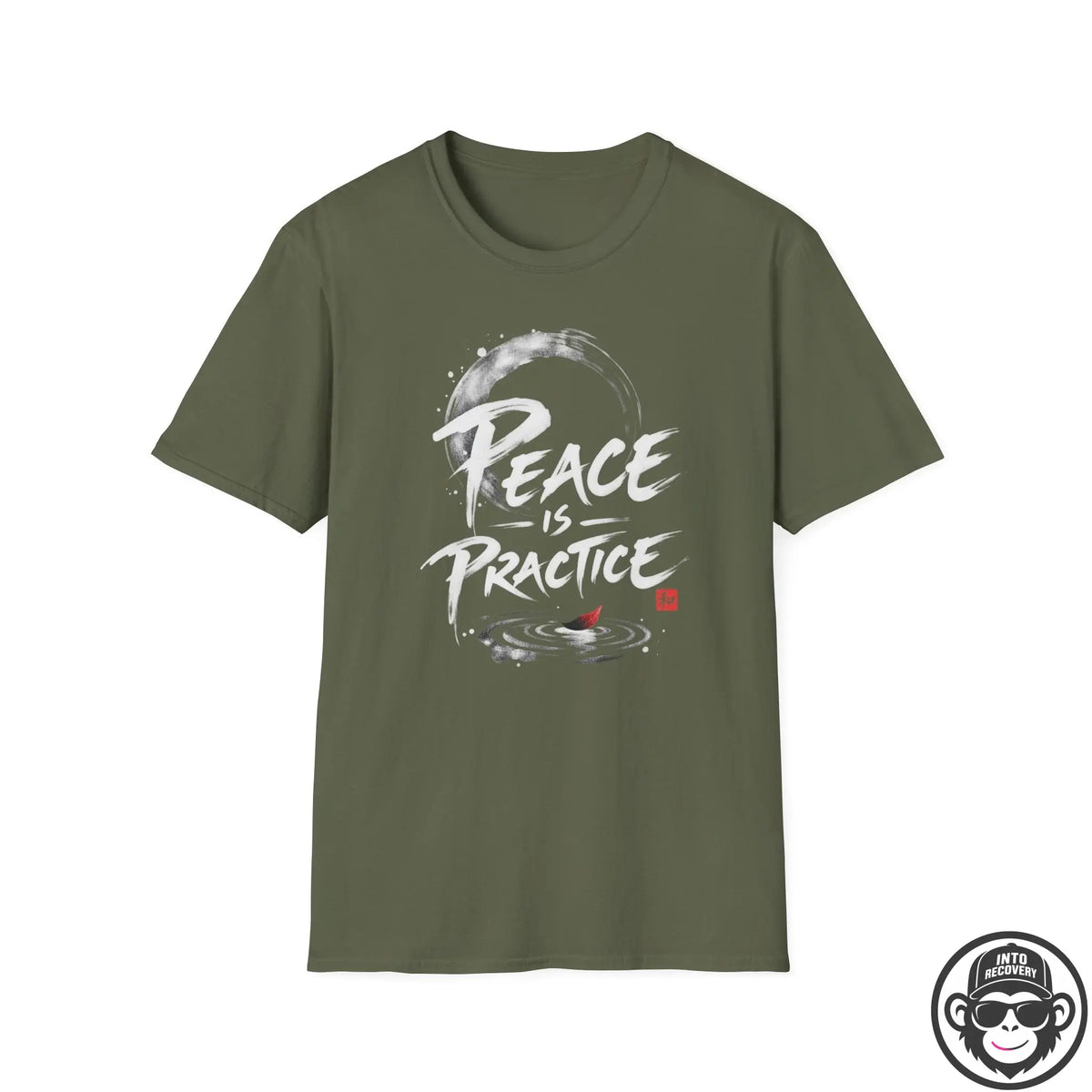 Peace Is Practice - Premium Cotton T-Shirt Into Recovery