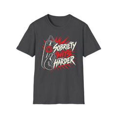 Sobriety Hits Harder - Premium Cotton T-Shirt Into Recovery