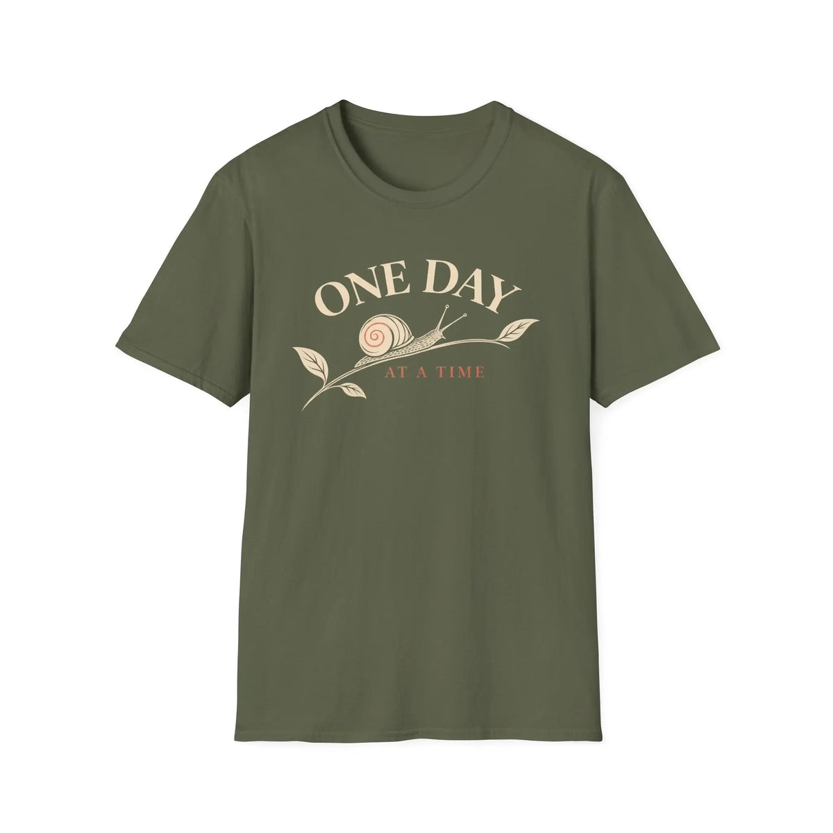 One Day At A Time - Premium Cotton T-Shirt Into Recovery