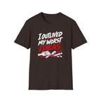 I Outlived My Worst Ideas - Premium Cotton T-Shirt Into Recovery