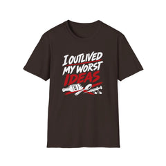 I Outlived My Worst Ideas - Premium Cotton T-Shirt Into Recovery