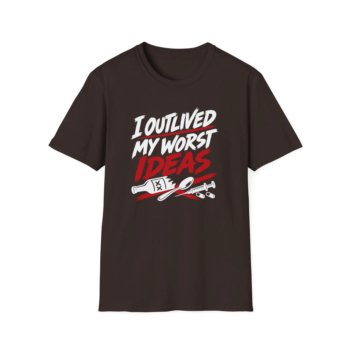 I Outlived My Worst Ideas - Premium Cotton T-Shirt Into Recovery