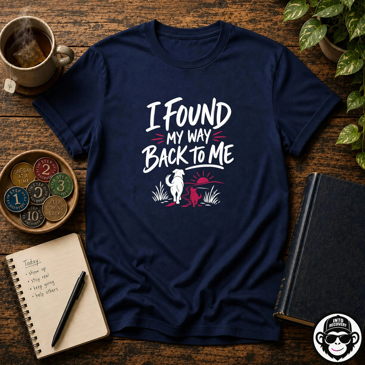 I Found My Way Back To Me - Premium Cotton T-Shirt Into Recovery