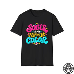 Sober Is My Favorite Color - Premium Cotton T-Shirt Into Recovery