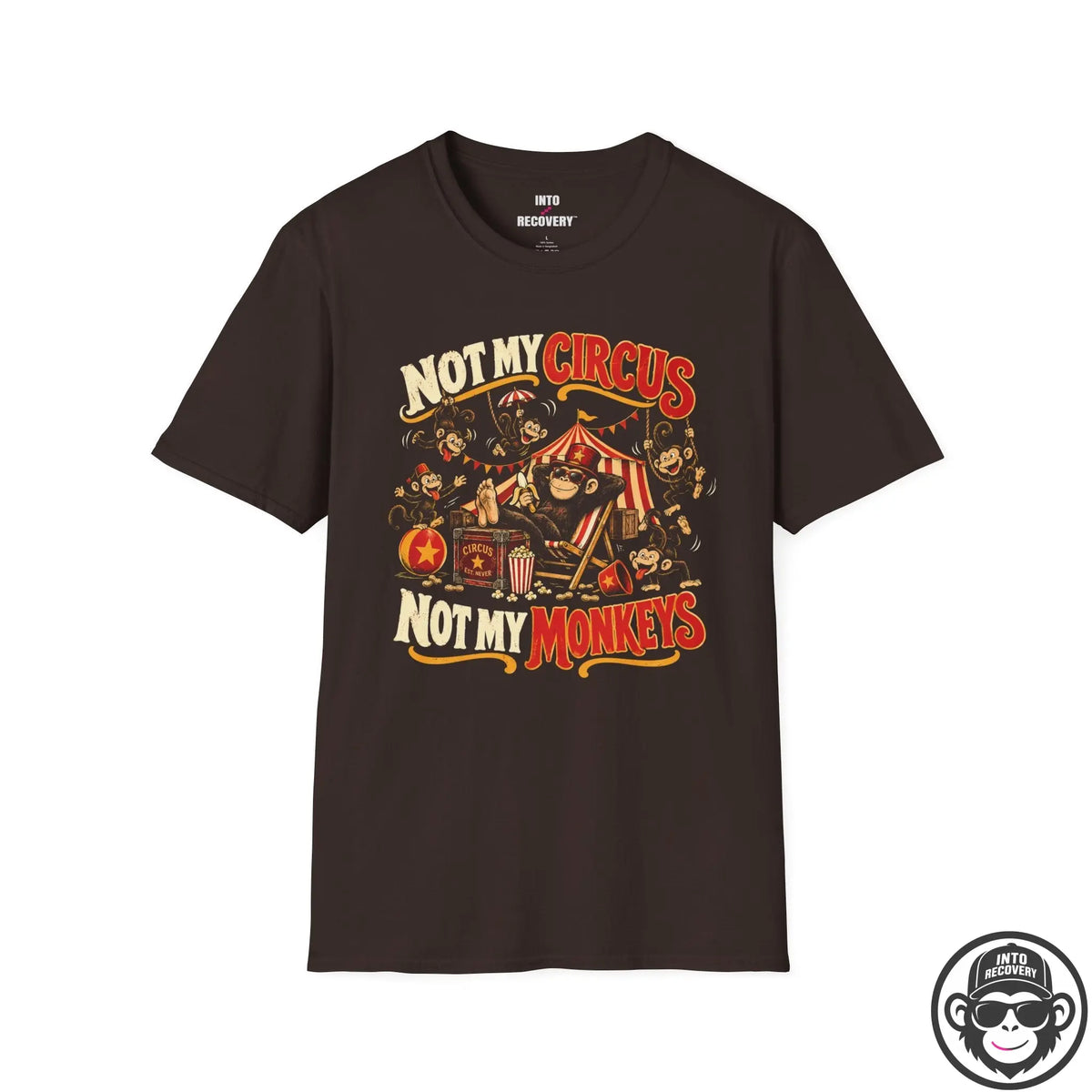 Not My Circus Not My Monkeys Recovery T-Shirt Into Recovery
