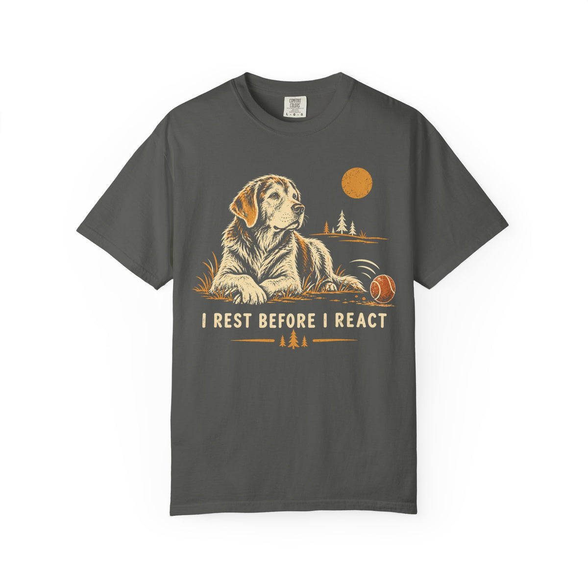 I Rest Before I React Dog Meditation T-Shirt
