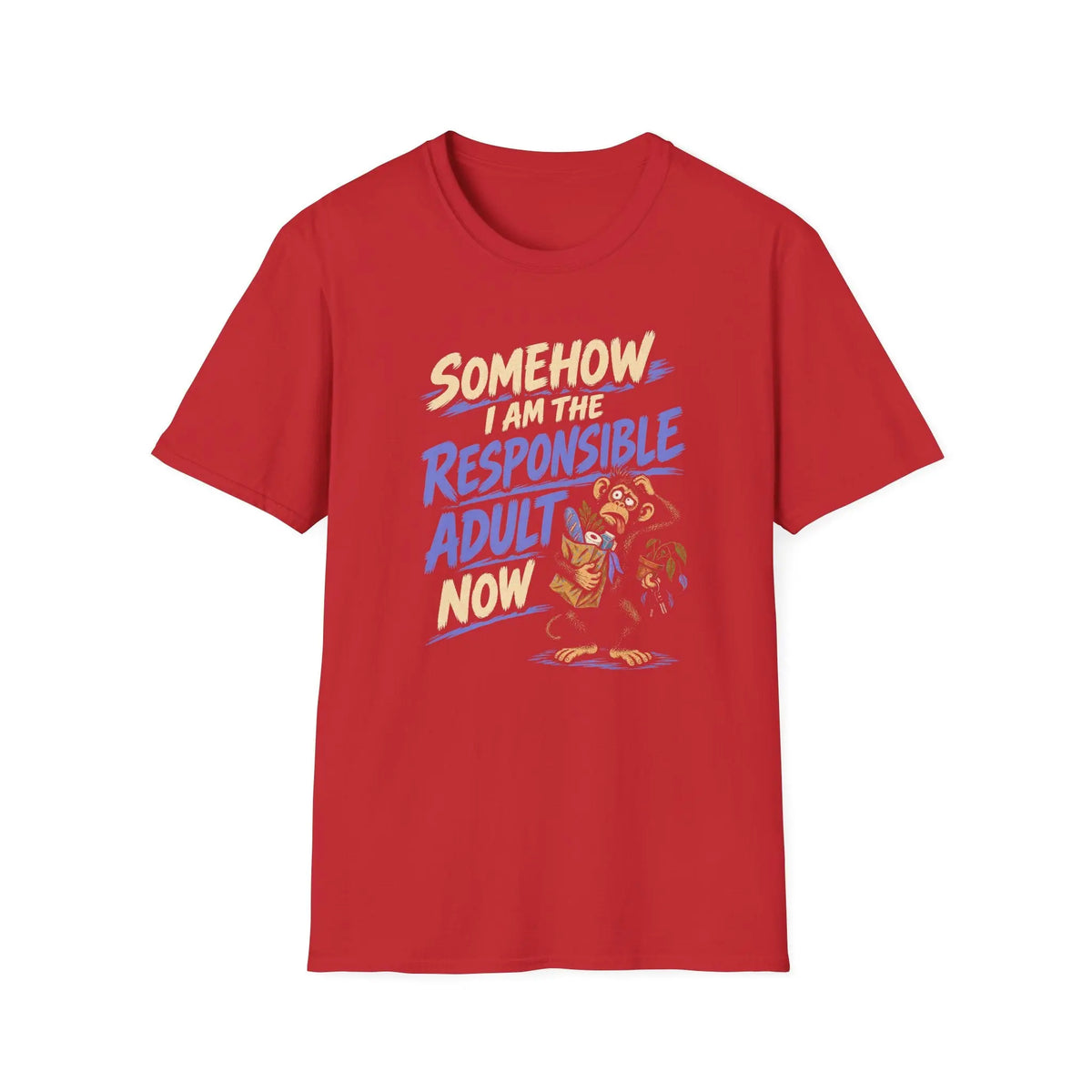 Somehow, I Am The Responsible Adult Now - Premium Cotton T-Shirt Into Recovery