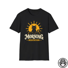Morning Meditation w/ Cat Recovery T-Shirt - Cat Into Recovery