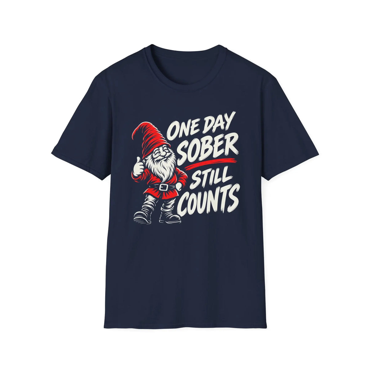 One Day Sober Still Counts - Premium Cotton T-Shirt Into Recovery
