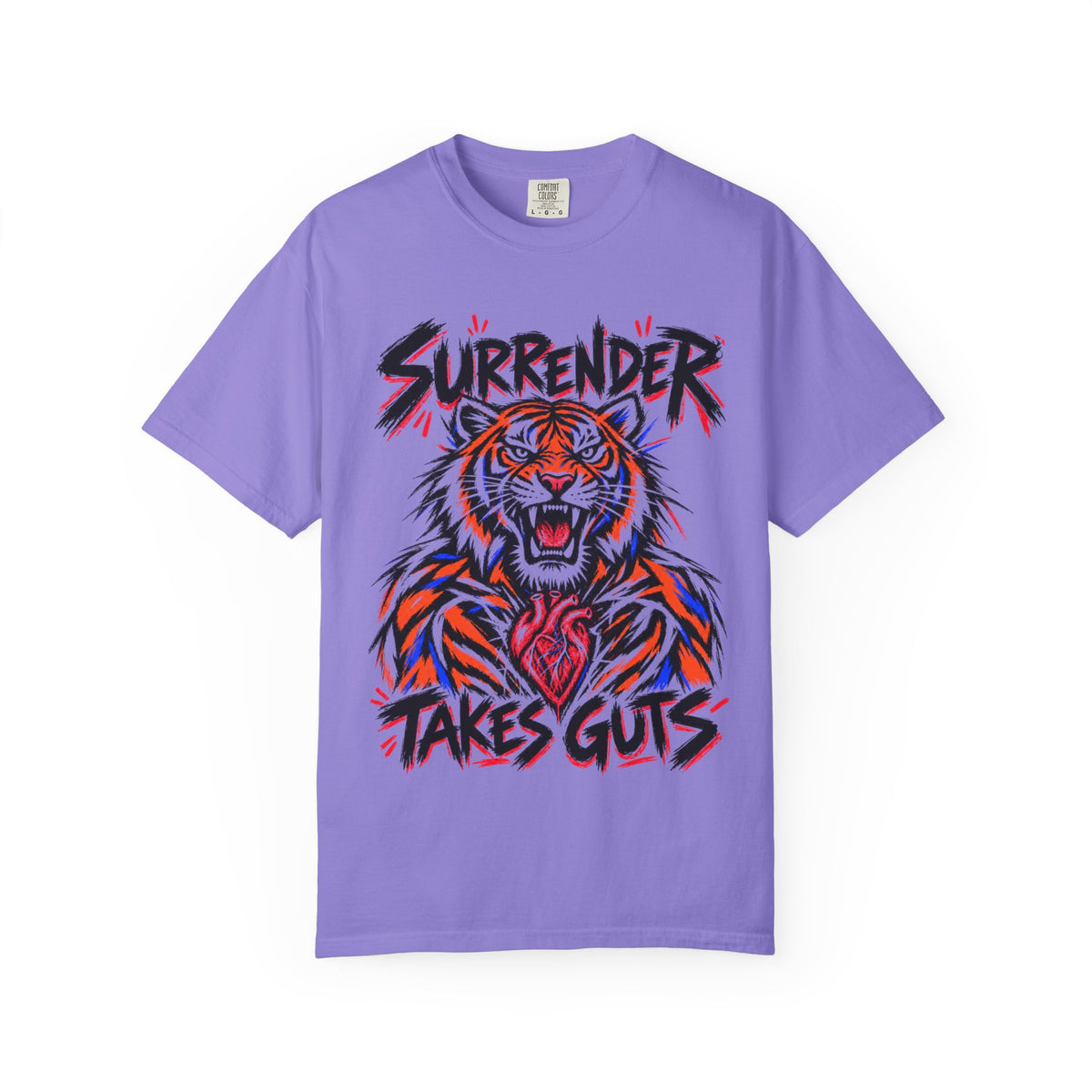 Surrender Takes Guts (Tiger) 12-Step Recovery T-Shirt