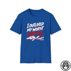 I Outlived My Worst Ideas - Premium Cotton T-Shirt Into Recovery