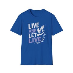 Live And Let Live - Premium Cotton T-Shirt Into Recovery