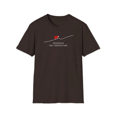 Progress Not Perfection - Premium Cotton T-Shirt Into Recovery