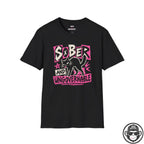 Sober and Ungovernable Cat Punk Recovery T‑Shirt Printify