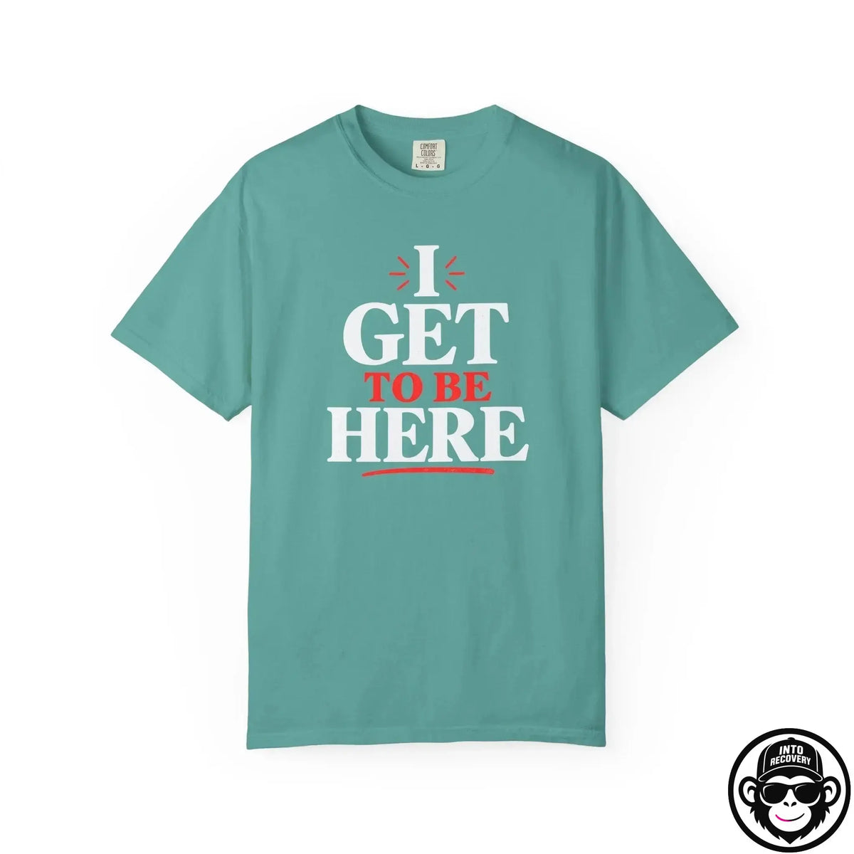 I Get To Be Here - Premium Cotton T-Shirt Into Recovery