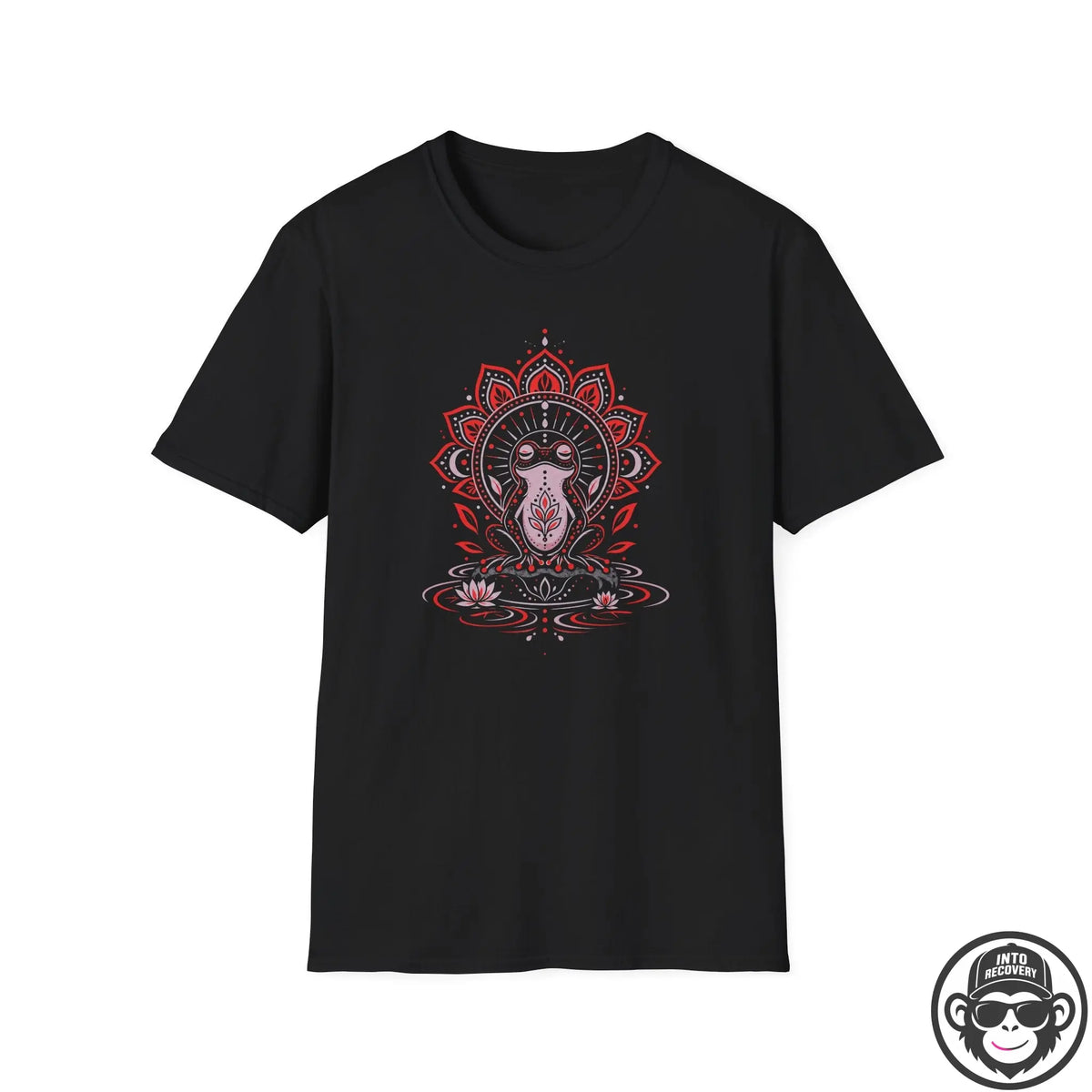 Meditative Frog - Premium Cotton T-Shirt Into Recovery