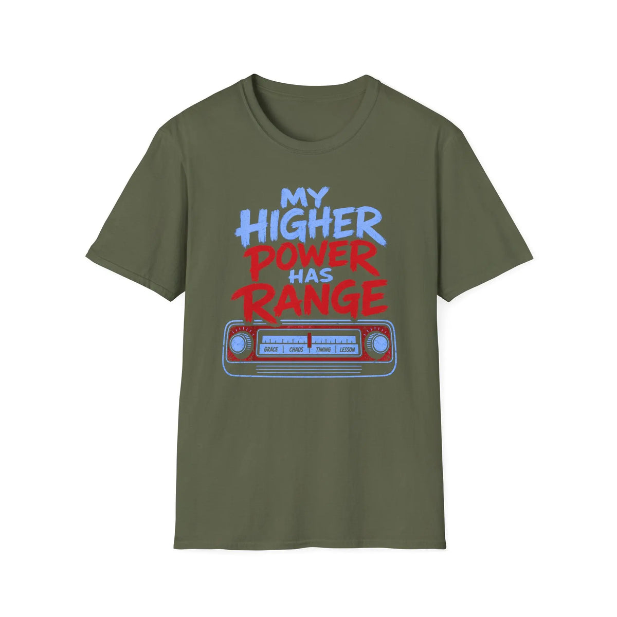 My Higher Power Has Range - Premium Cotton T-Shirt Into Recovery