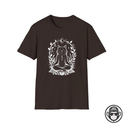Mediative Cat - Premium Cotton T-Shirt Into Recovery