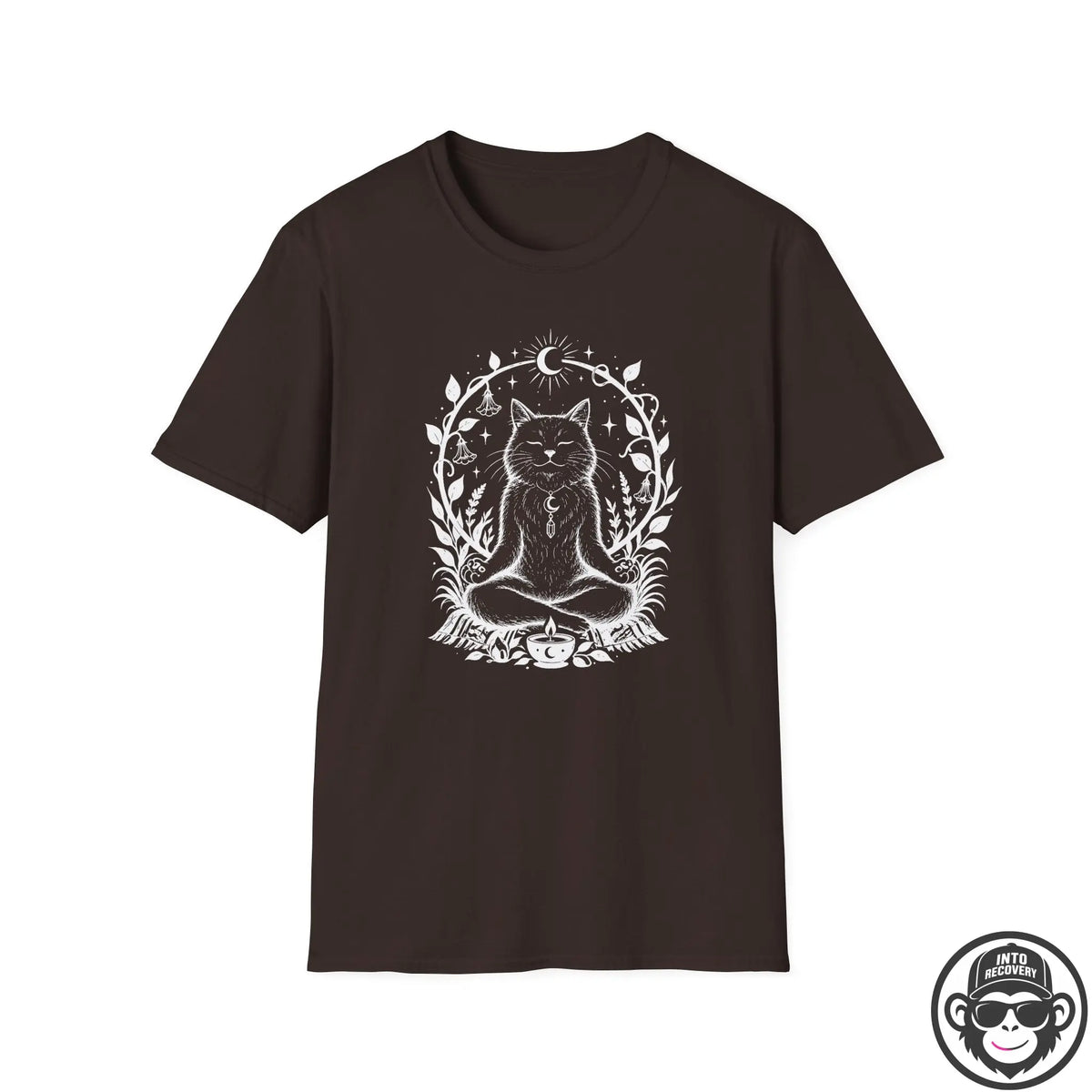 Mediative Cat - Premium Cotton T-Shirt Into Recovery