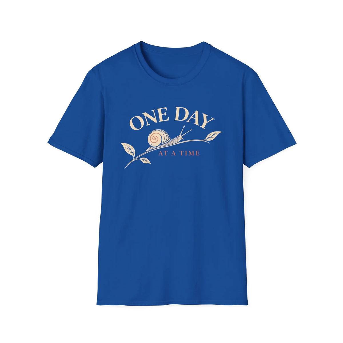 One Day At A Time - Premium Cotton T-Shirt Into Recovery