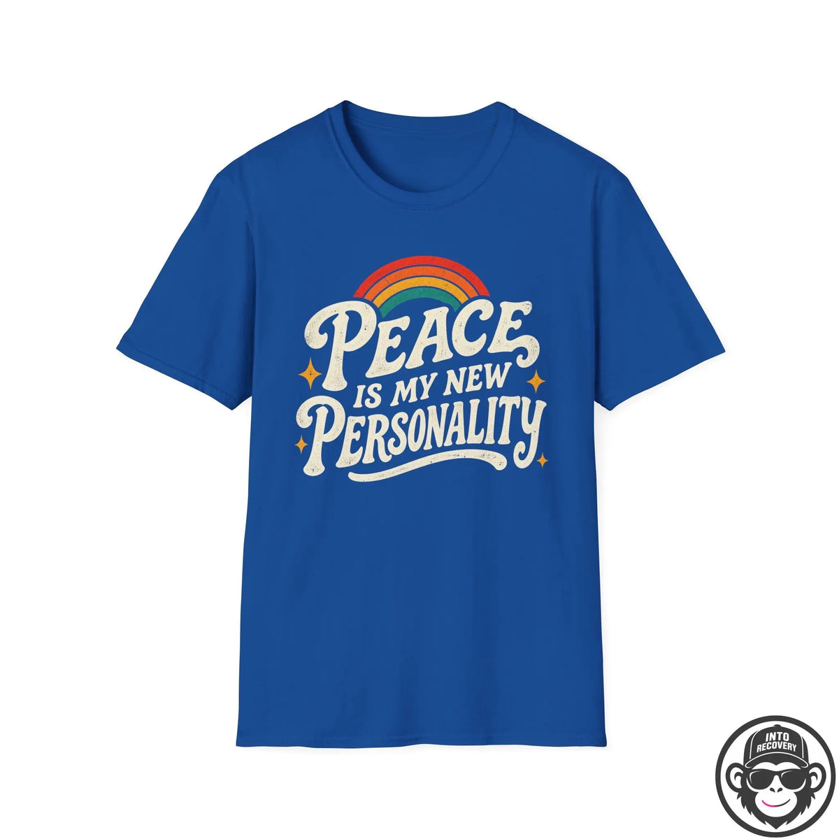 Peace IS My New Personality - Premium Cotton T-Shirt Into Recovery