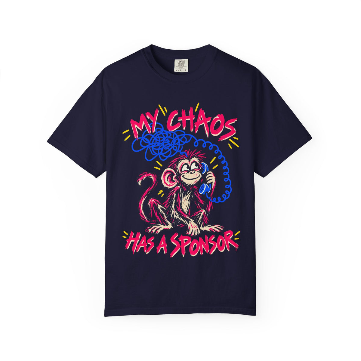 My Chaos Has a Sponsor (Monkey) 12-Step Recovery T-Shirt