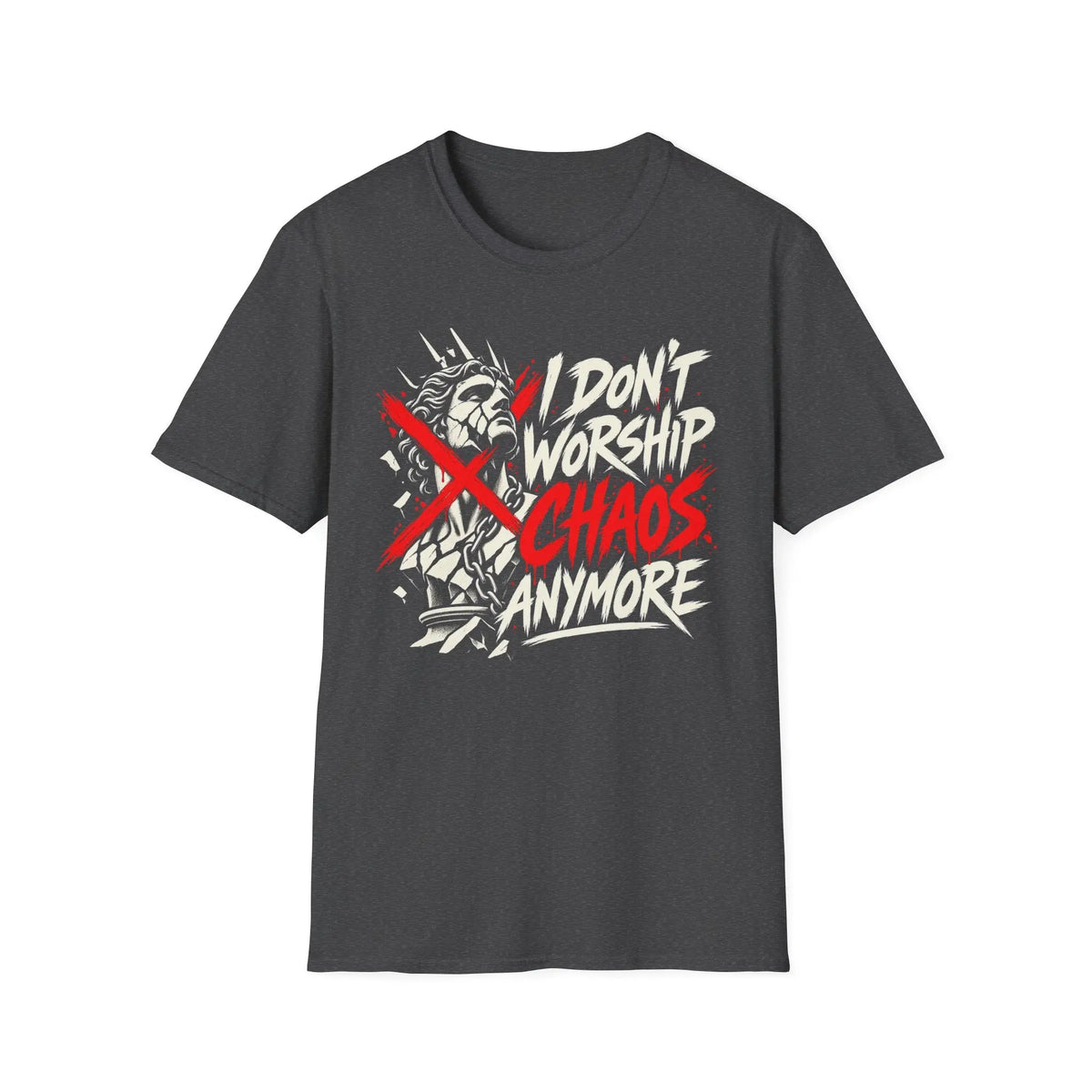 I Don't Worship Chaos Anymore - Premium Cotton T-Shirt Into Recovery