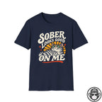 Sober Looks Good On Me - Premium Cotton T-Shirt Into Recovery
