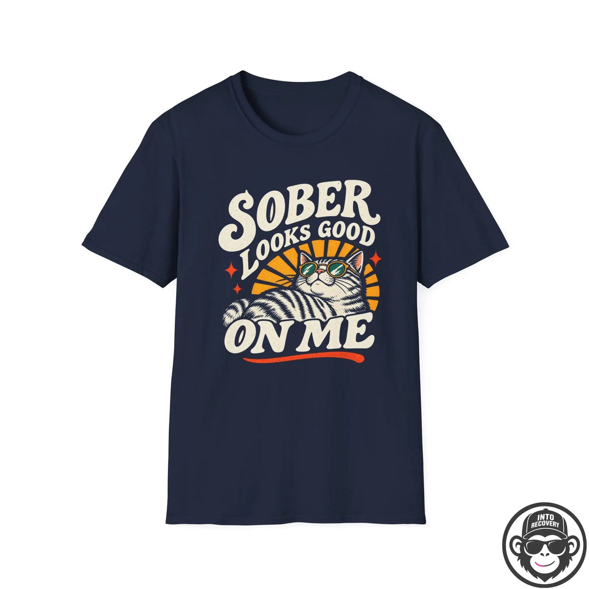 Sober Looks Good On Me - Premium Cotton T-Shirt Into Recovery
