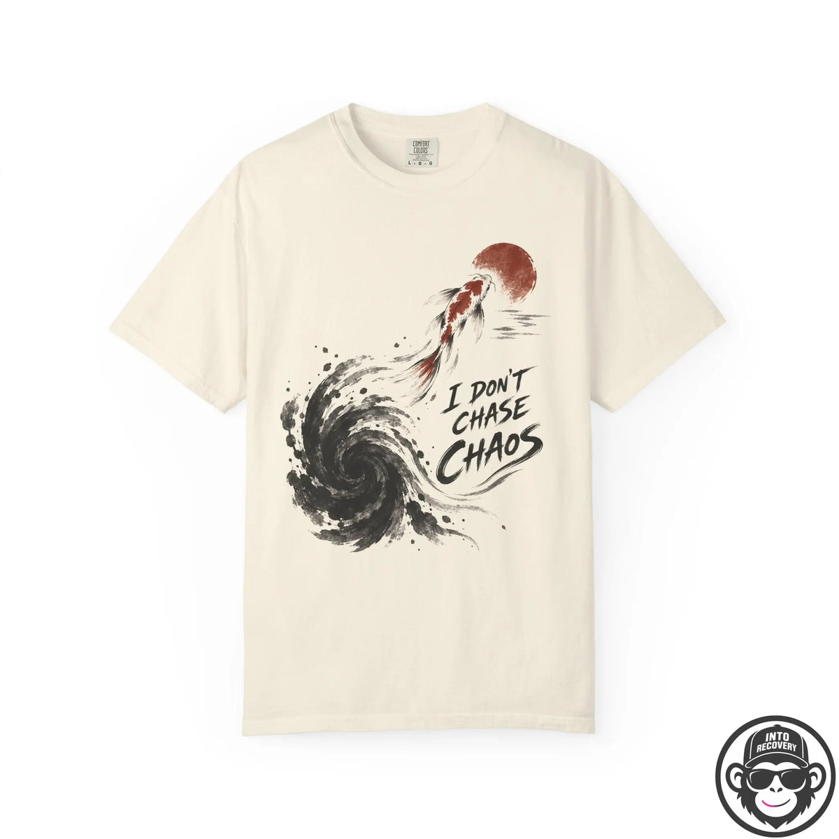 I Don't Chase Chaos T-shirt — Koi Wave Zen Graphic Tee Printify