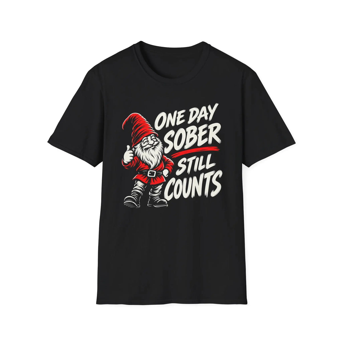 One Day Sober Still Counts - Premium Cotton T-Shirt Into Recovery