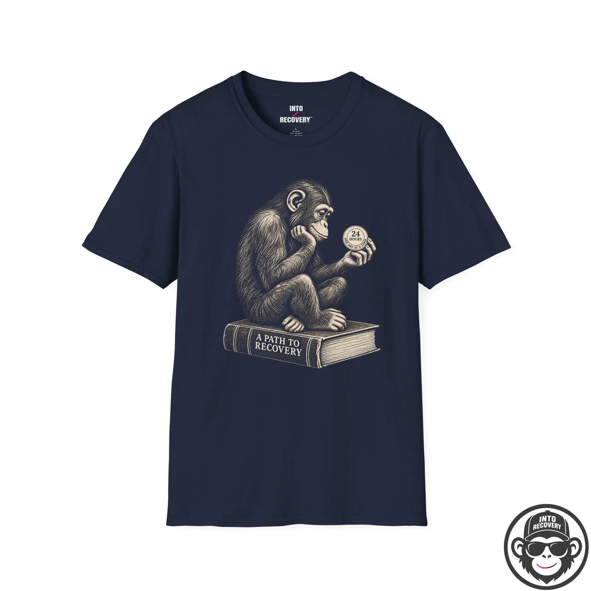 Monkey Pondering Recovery T‑Shirt Into Recovery