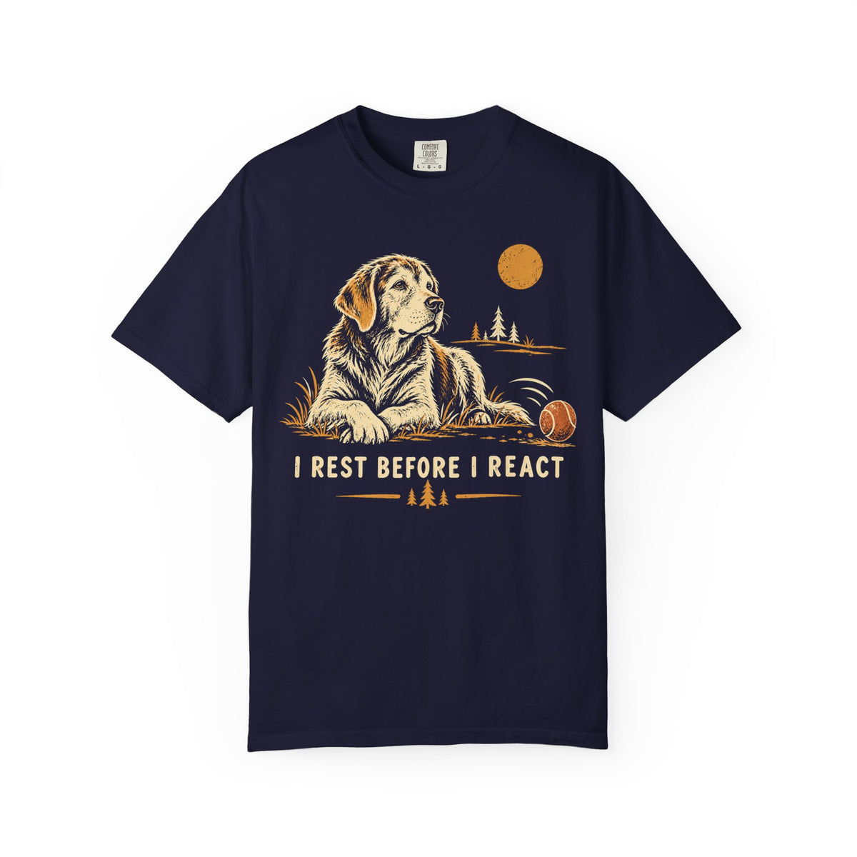 I Rest Before I React Dog Meditation T-Shirt