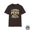 I Earned This Peace w/ Dog  Recovery T-Shirt Into Recovery