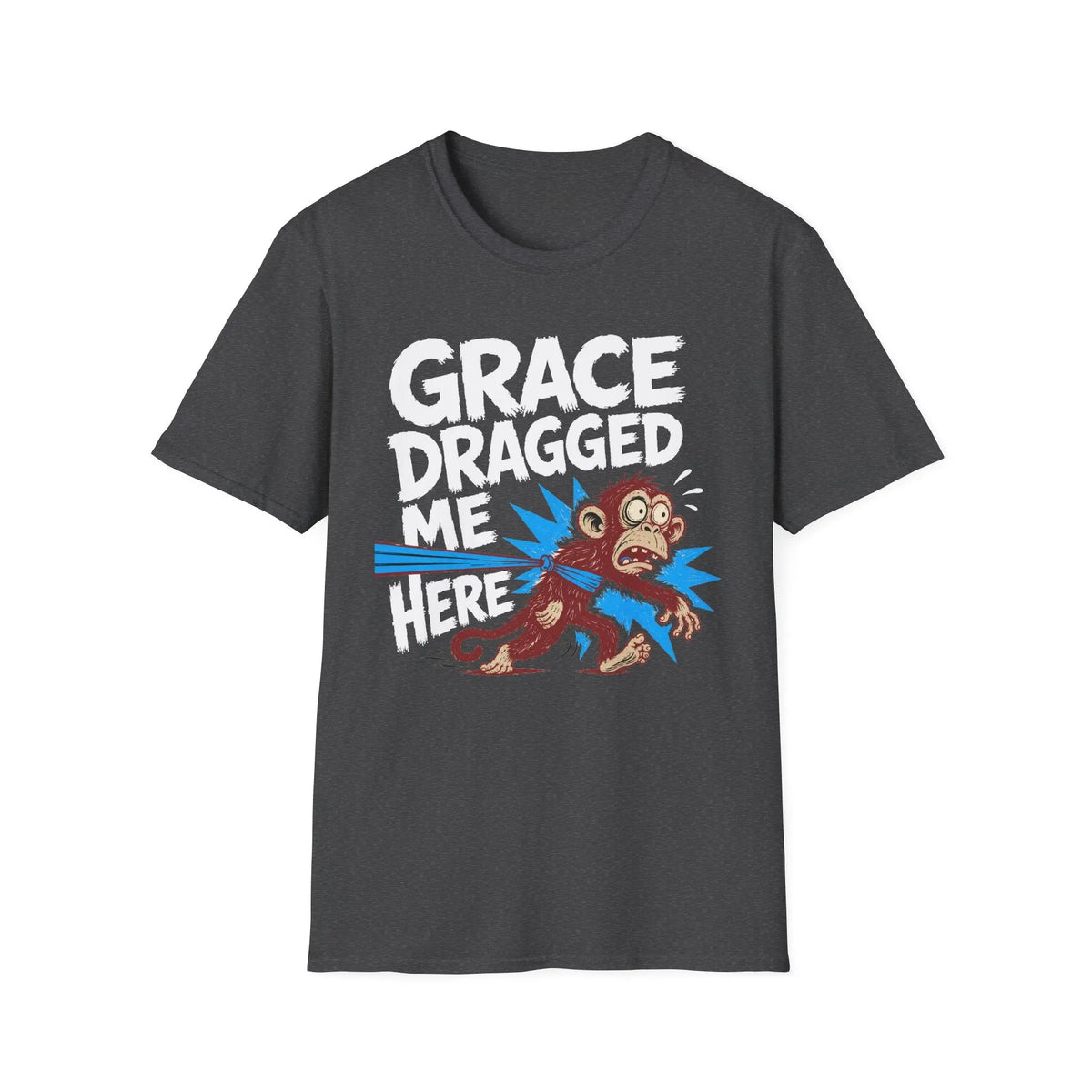 Grace Dragged Me Here - Premium Cotton T-Shirt Into Recovery
