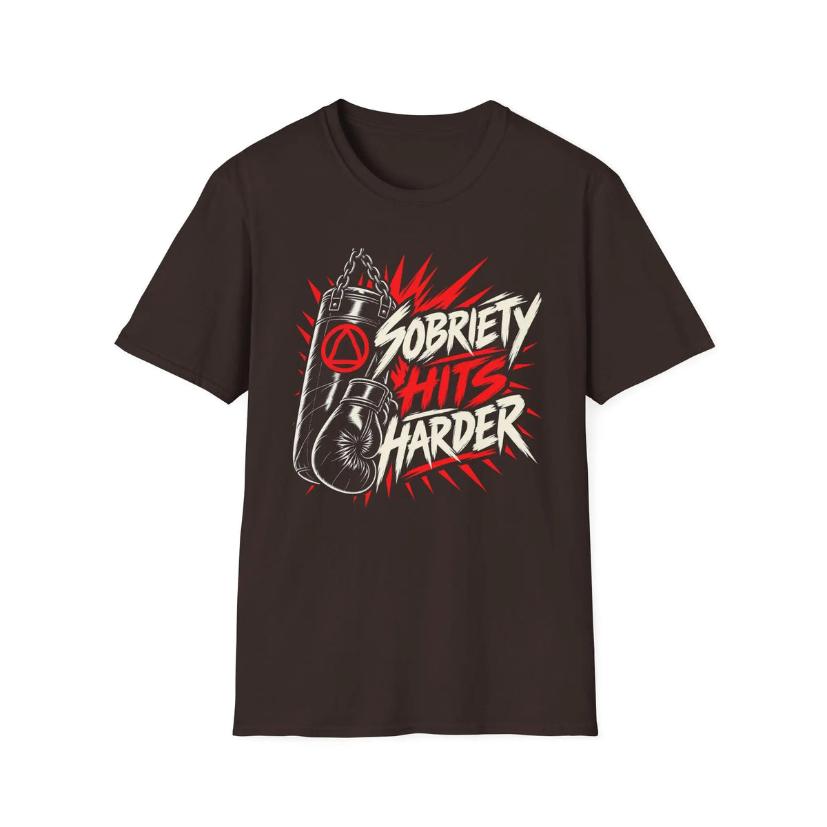 Sobriety Hits Harder - Premium Cotton T-Shirt Into Recovery