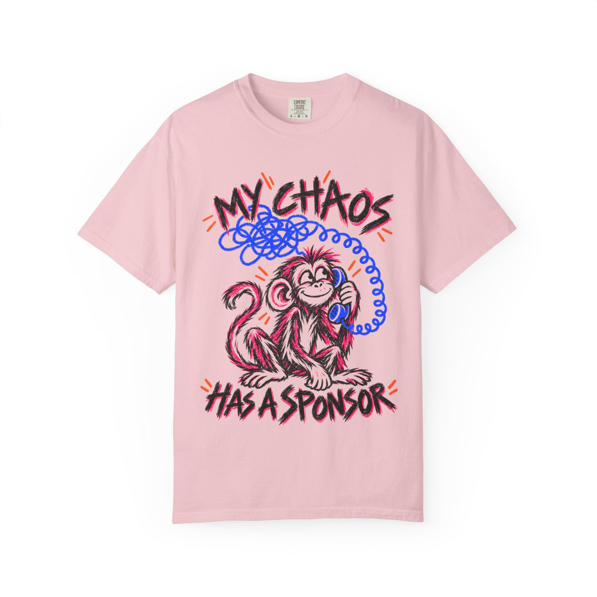 My Chaos Has a Sponsor Playful Monkey Recovery T-Shirt