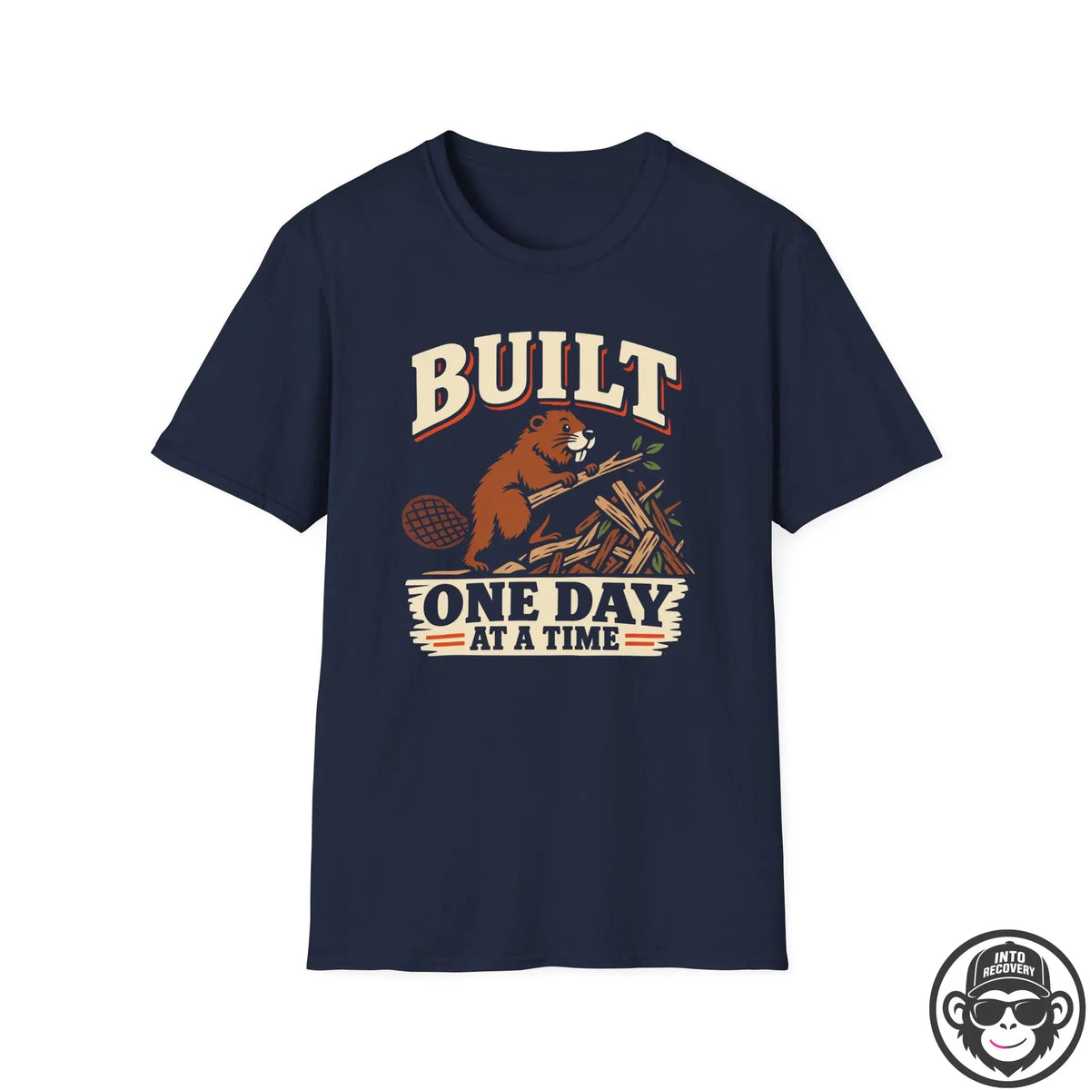 Built One Day at a Time Beaver Recovery T-Shirt Printify