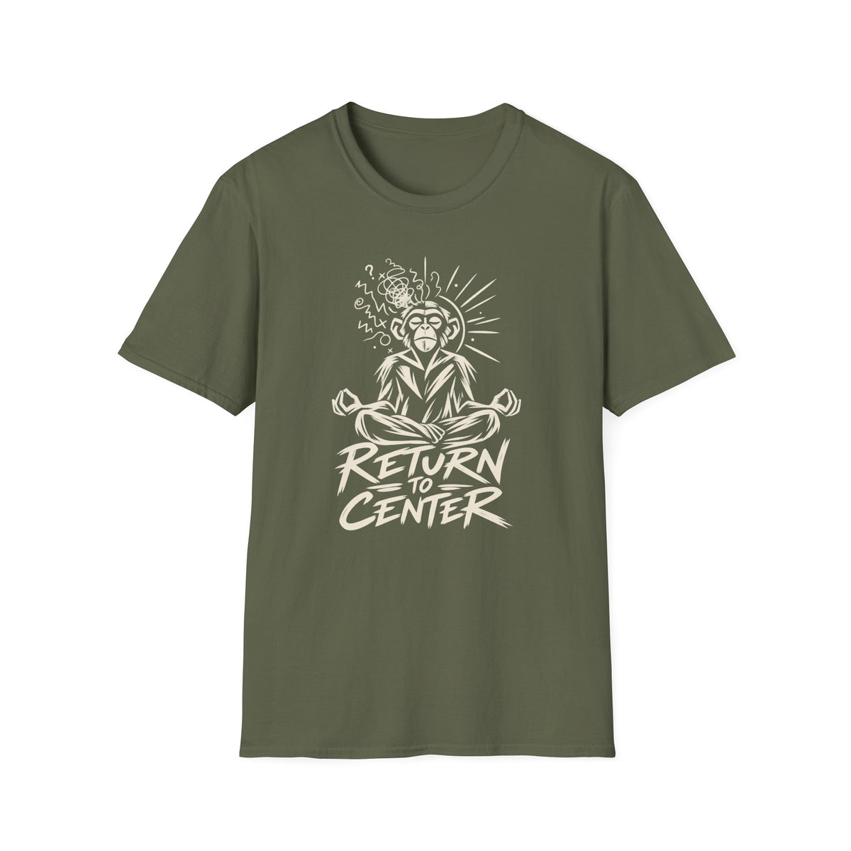 Return to Center Zen Monkey Meditation T-Shirt