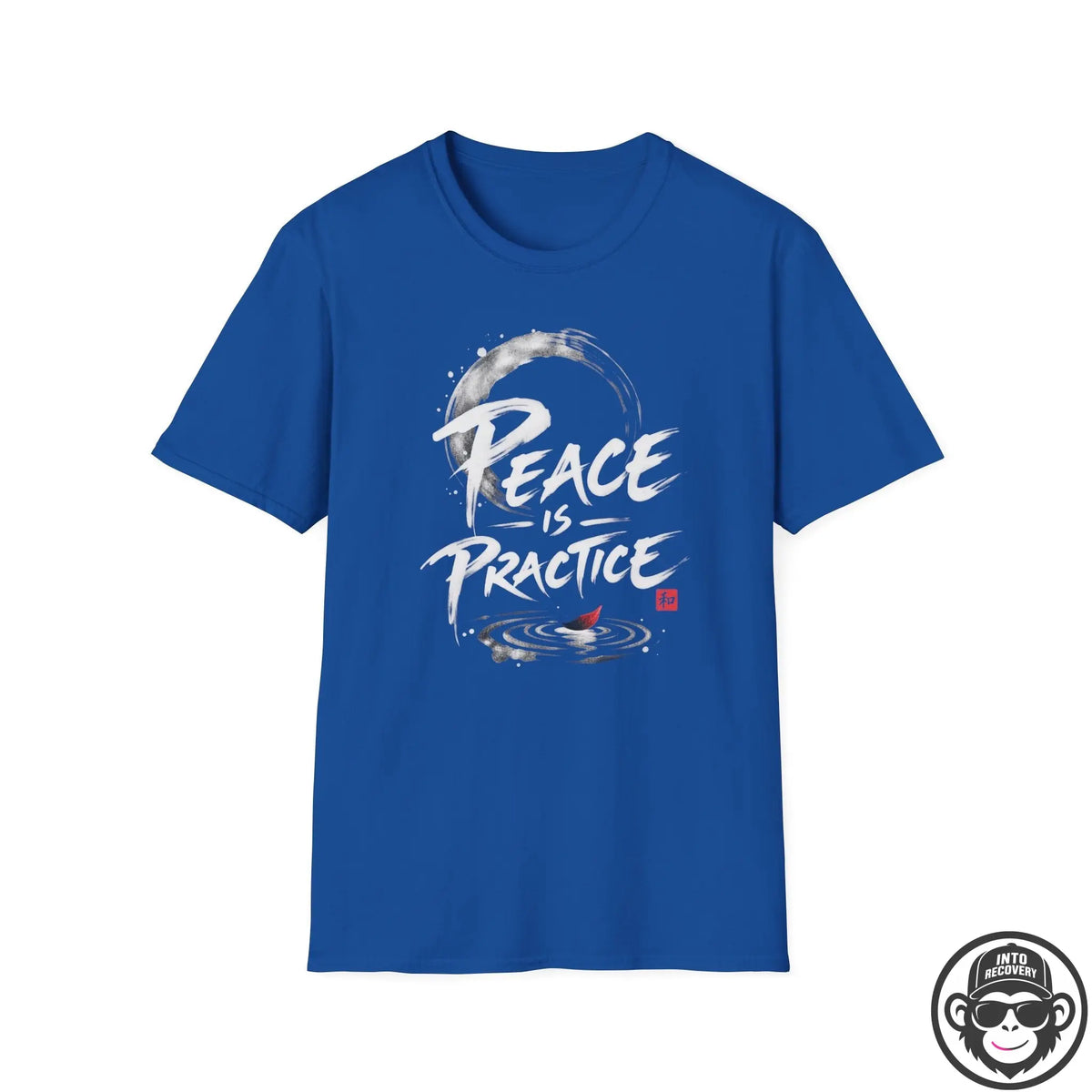 Peace Is Practice - Premium Cotton T-Shirt Into Recovery