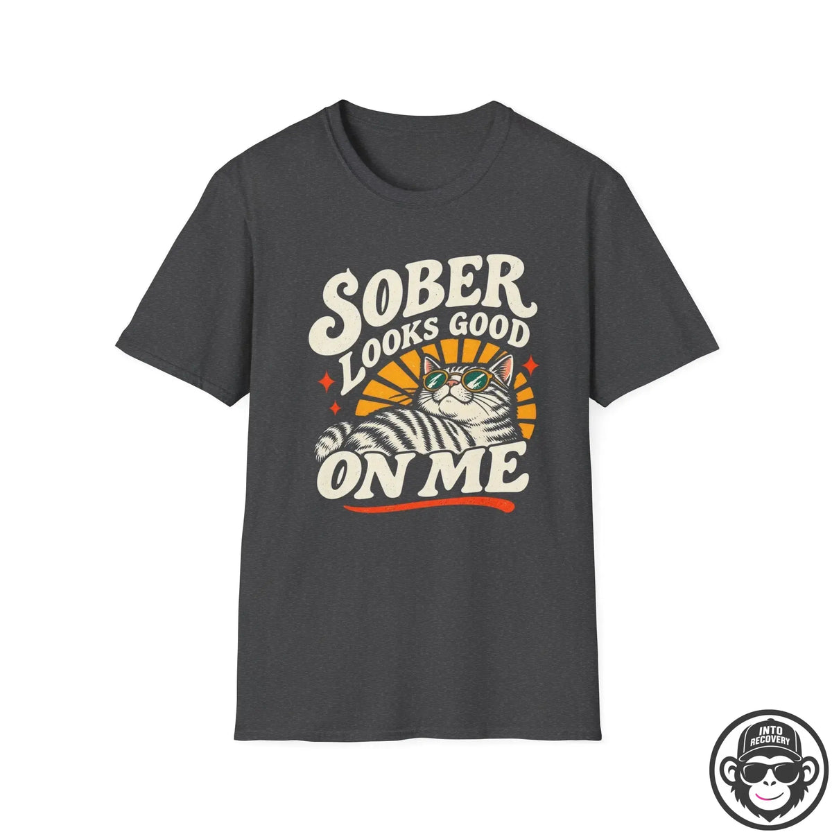 Sober Looks Good On Me - Premium Cotton T-Shirt Into Recovery