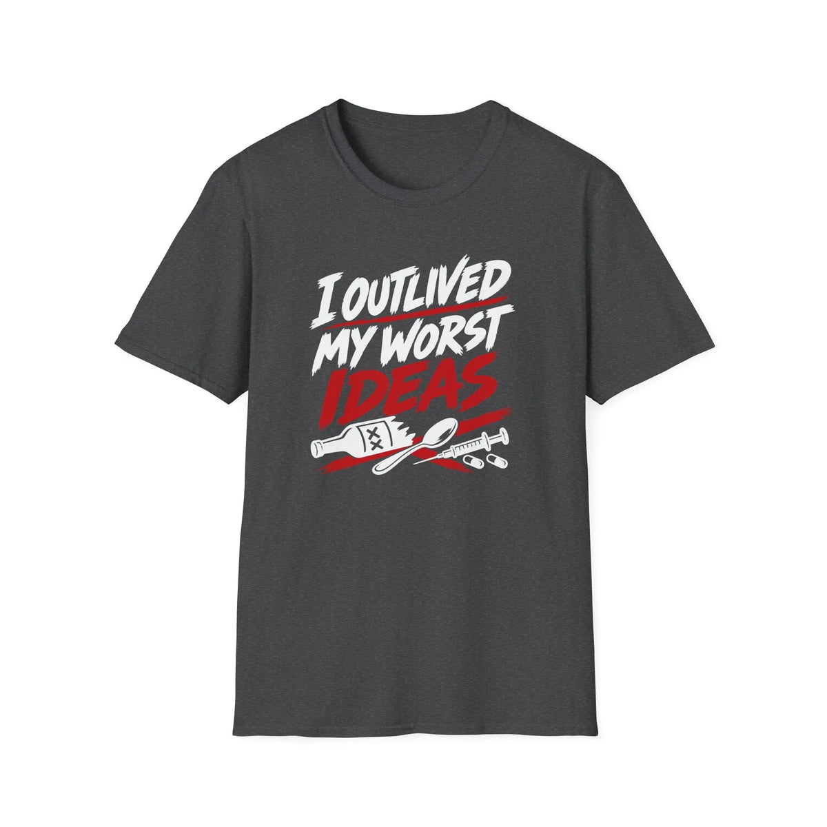 I Outlived My Worst Ideas - Premium Cotton T-Shirt Into Recovery