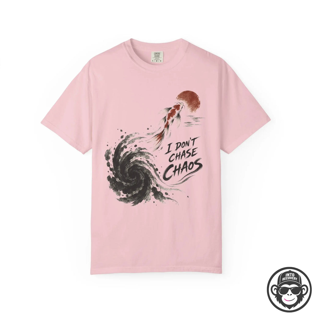 I Don't Chase Chaos T-shirt — Koi Wave Zen Graphic Tee Printify