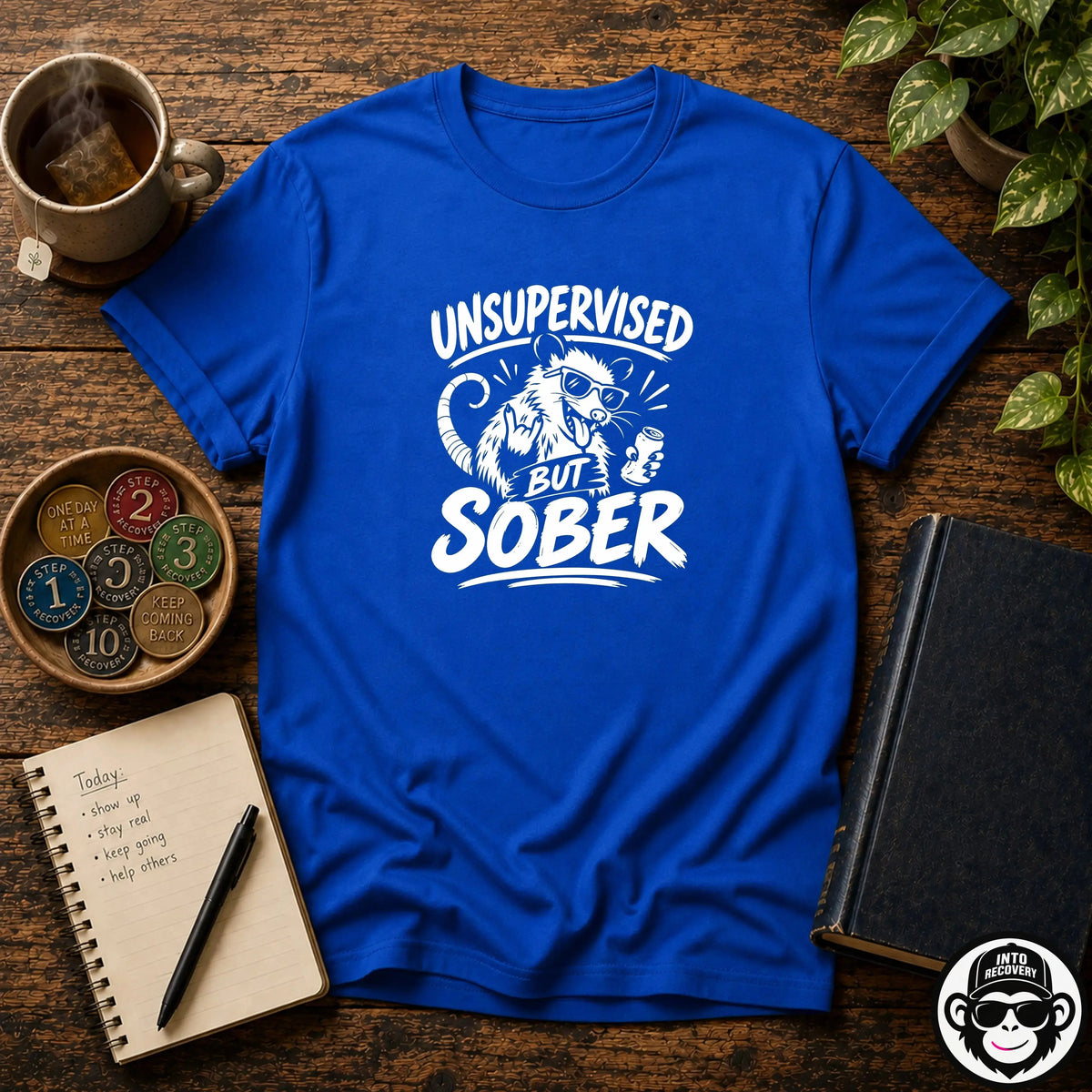 Unsupervised But Sober - Comfort ColorsÂ® T-Shirt Into Recovery