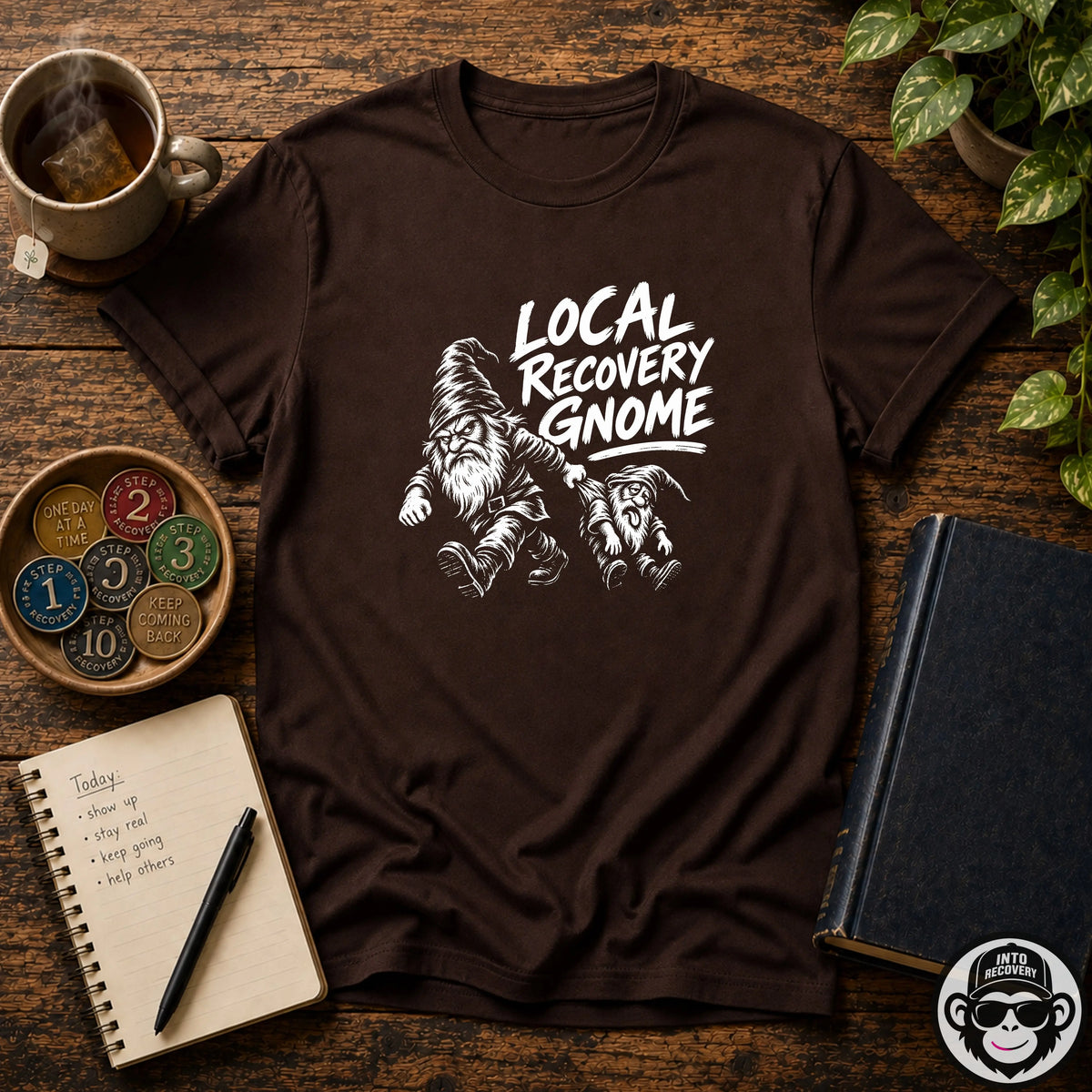 Local Recovery Gnome - Premium Cotton T-Shirt Into Recovery