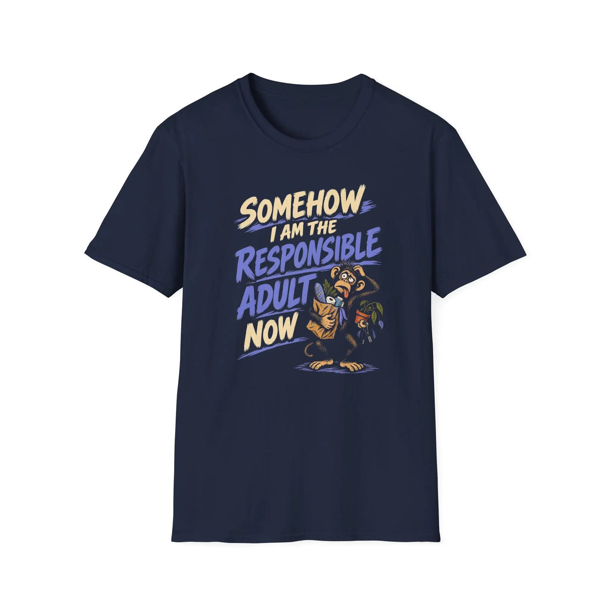 Somehow, I Am The Responsible Adult Now - Premium Cotton T-Shirt Into Recovery