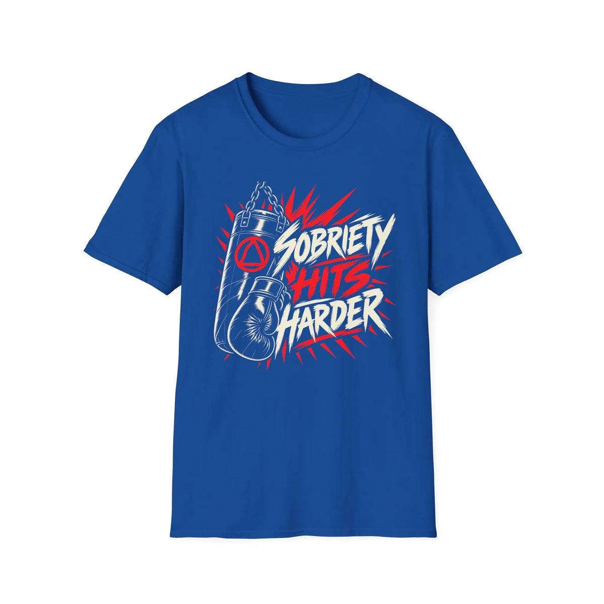 Sobriety Hits Harder - Premium Cotton T-Shirt Into Recovery