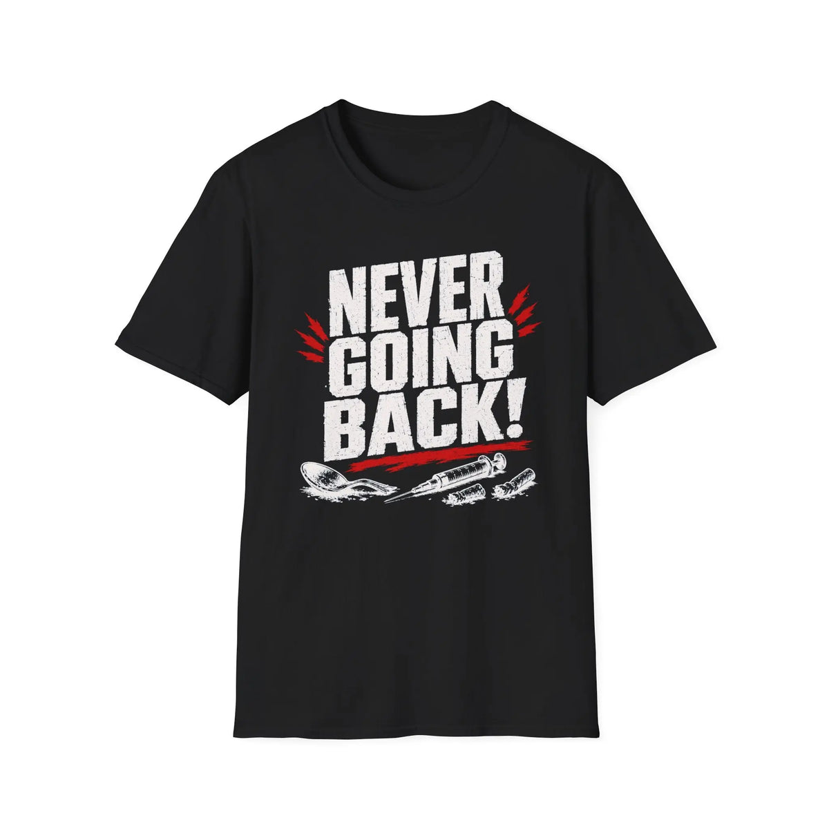 Never Going Back - Premium Cotton T-Shirt Into Recovery